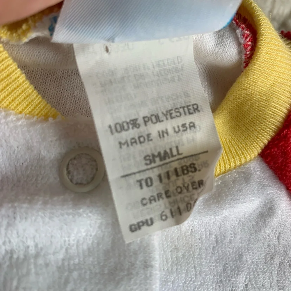VTG Carters Nursery Rhyme Humpty Dumpty Baby Boy Newborn‎ Footed Onesie
